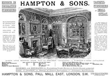 Advertisement for Hampton & Sons, furniture, 1895. Creator: Unknown.