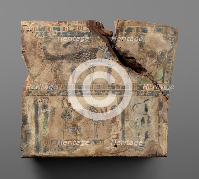 Fragmentary Coffin Lid and Fragments of Wood, uncertain. Creator: Unknown.