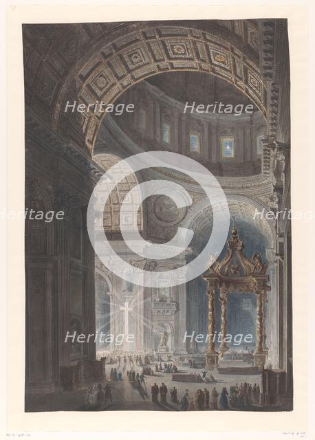 Illumination of the Holy Cross in St. Peter's, 1768-1804. Creator: Francesco Piranesi.
