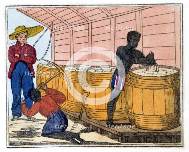 'Filling and Heading Casks', 1826. Artist: Amelia Alderson Opie