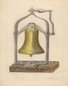 Portable Brass Hand Bell, c. 1936. Creator: Columbus Simpson.