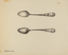 Silver Spoon, c. 1938. Creator: Kalamian Walton.