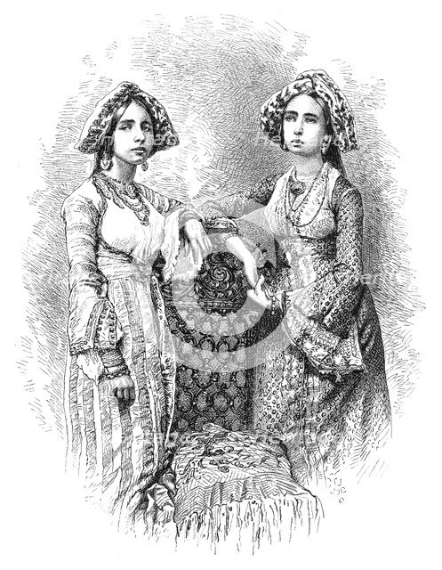 Jewish women of Kochi, India, 1895. Artist: Unknown
