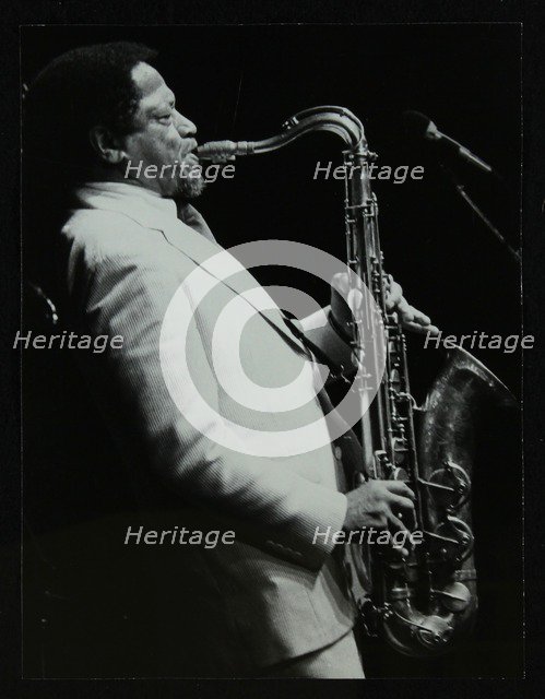 American saxophonist Illinois Jacquet playing at the Capital Radio Jazz Festival, Knebworth, Hertfor Artist: Denis Williams