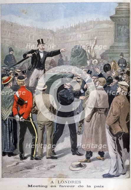 Meeting in favour of peace, London, 1899. Artist: Unknown