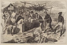 Thanksgiving in Camp, published 1862. Creator: Winslow Homer.