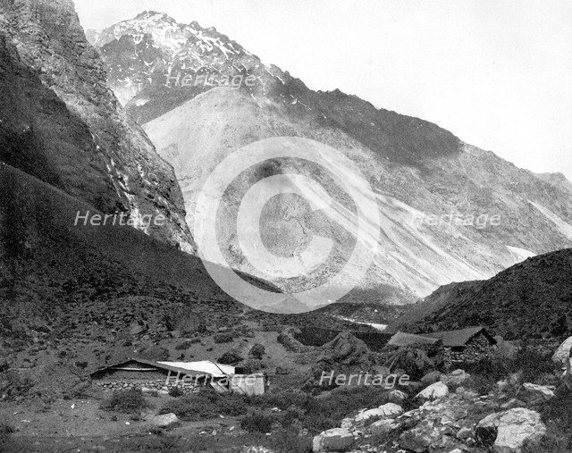 Pass of Uspallata, Andes Mountains, South America, 1893.Artist: John L Stoddard