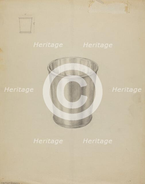 Silver Tumbler, c. 1937. Creator: Hester Duany.