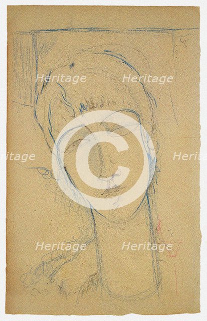 Anna Akhmatova (Ritratto di Donna Rossa), 1915. Artist: Modigliani, Amedeo (1884-1920)