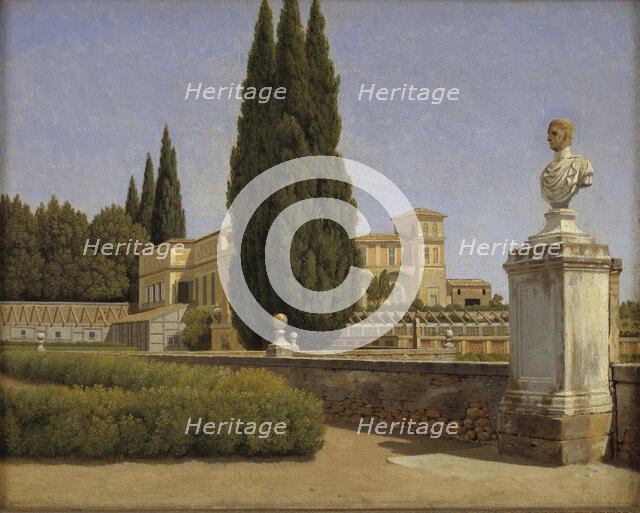 Villa Albani seen from the Garden, Rome, 1814-1816. Creator: CW Eckersberg.