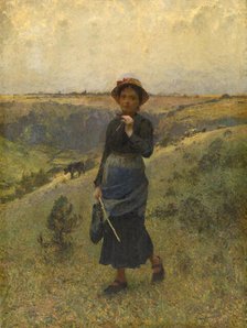 Cowherd in the Ardennes, late 19th-early 20th century. Creator: Evariste Carpentier.