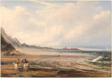 Travelers on the Sands near Redcar, 1838. Creator: Peter de Wint.