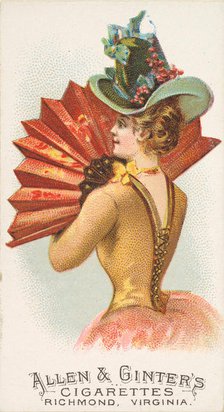 Plate 20, from the Fans of the Period series (N7) for Allen & Ginter Cigarettes Brands, 1889. Creator: Allen & Ginter.