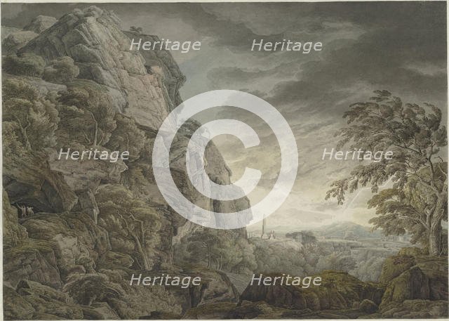 Heroic landscape in the thunderstorm, c. 1790. Creator: Kobell, Franz Innocenz Josef (1749-1822).