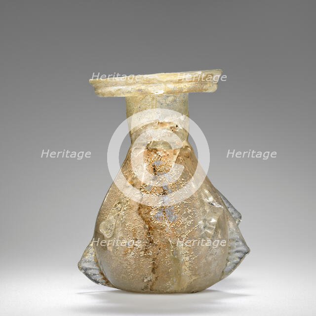 Colorless Sprinkler Flask with pinched decoration, 3rd-4th century A.D. Creator: Unknown.