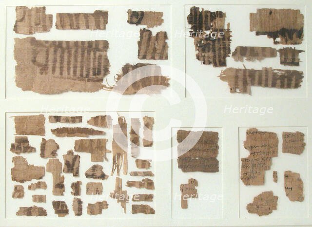 Papyri Fragments, Coptic, 7th century. Creator: Unknown.