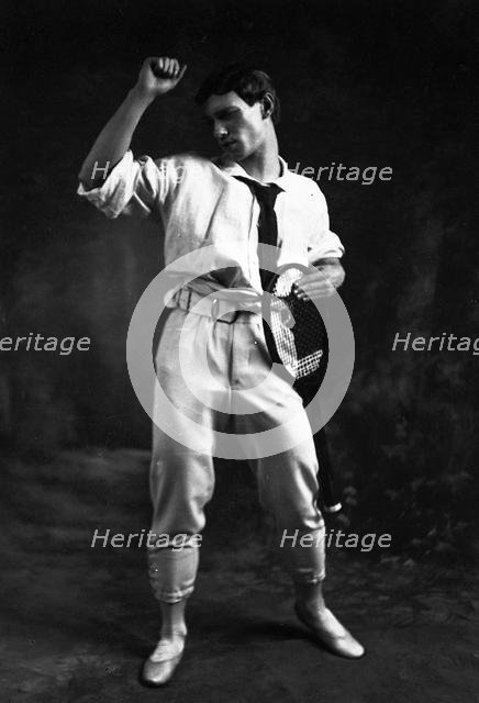 Vaslav Nijinsky in the Ballet Jeux by Claude Debussy. Artist: Gerschel, Charles (1871-1948)