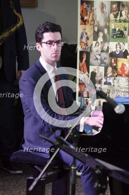 Gabriel Latchin, Nat Steele Quartet with Grant Stewart, Watermill Jazz Club, Surrey, 4 Feb 2020. Creator: Brian O'Connor.