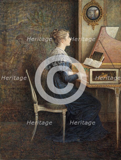 An Old Song, 1874. Creator: William John Hennessy.