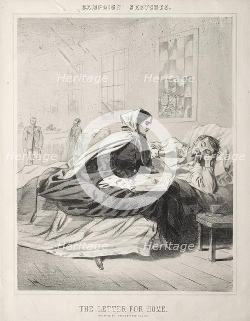 Campaign Sketches: The Letter for Home, 1863. Creator: Winslow Homer (American, 1836-1910).