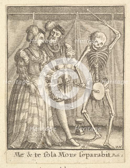 Bridal pair, from the Dance of Death, 1651. Creator: Wenceslaus Hollar.