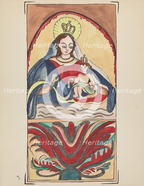 Plate 7: Our Lady of Mt. Carmel: From Portfolio "Spanish Colonial Designs of New Mexico", 1935/1942. Creator: Unknown.