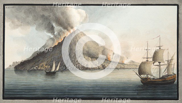 View of the island of Stromboli taken by Monsieur Fabris, 1776.