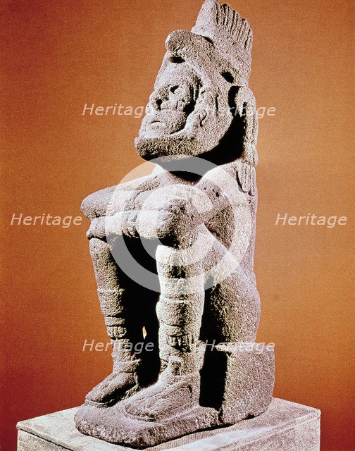 Aztec sculpture of a seated male figure, c1375-1521. Artist: Unknown