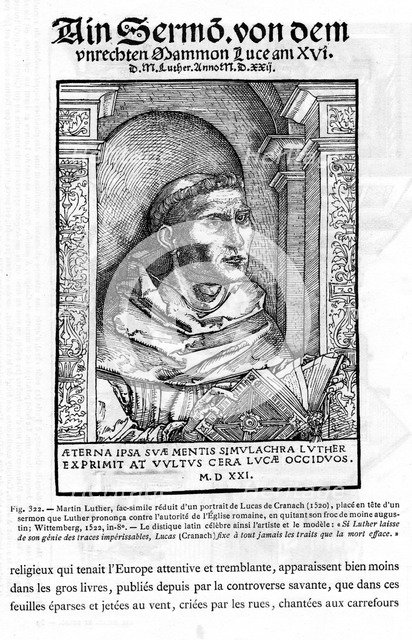 Martin Luther, German Protestant reformer, 1522. Artist: Unknown