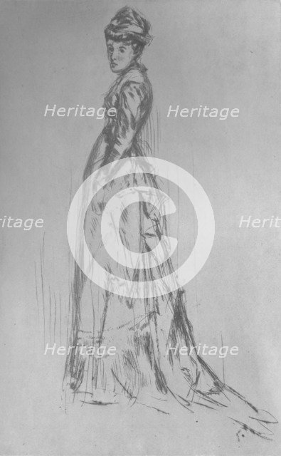 'The Silk Dress', 1875, (1904). Artists: James Abbott McNeill Whistler, Adam and Charles Black.