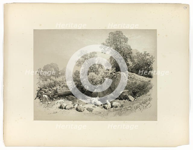 Bettws, N. Wales, from Picturesque Selections, 1860. Creator: James Duffield Harding.