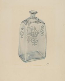 Glass Bottle, 1935/1942. Creator: Beverly Chichester.