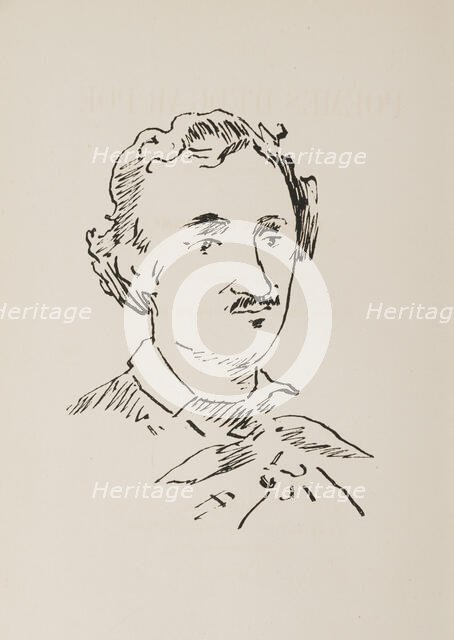 Portrait of Edgar Allan Poe (1809-1849), 1889. Creator: Manet, Édouard (1832-1883).