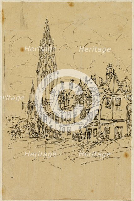 The Flemish Belfry, n.d. Creator: Rodolphe Bresdin.