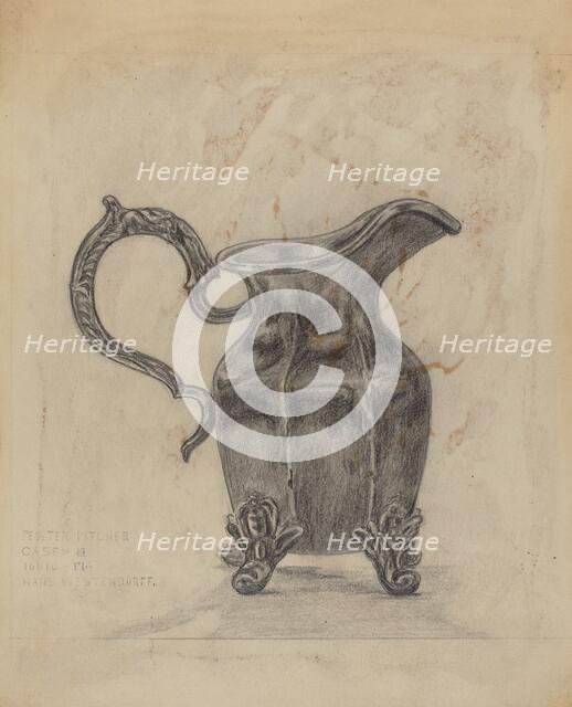 Pewter Pitcher, 1935/1942. Creator: Hans Westendorff.