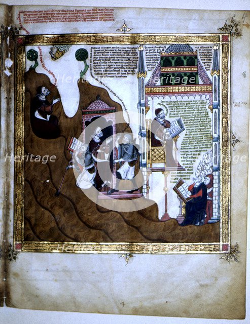 Miniature for work 'Electorium Parrum Breviculum seu' codex St. Peter, with scenes from the life …