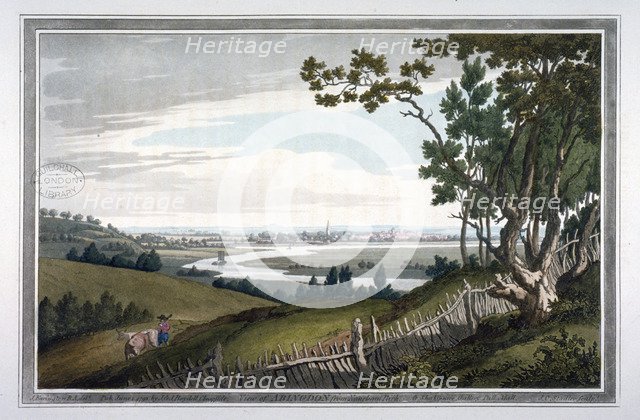 View of Abingdon from Nuneham Park, Berkshire, 1793. Artist: Joseph Constantine Stadler