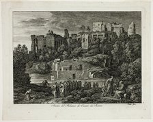 Ruins of the Palace of the Caesars in Rome, plate eight from Die Römische Ansichten, 1810. Creator: Joseph Anton Koch.