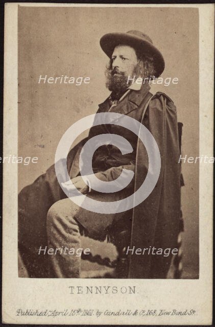 Portrait of Alfred, Lord Tennyson (1809-1892), 1861. Creator: Anonymous.