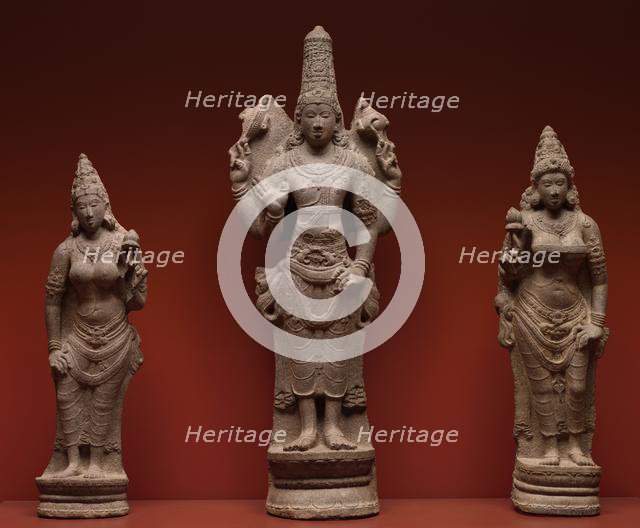 Vishnu with Shri, and Bhu, 900-950. Creator: Unknown.