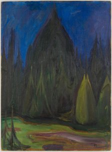 Dark Spruce Forest, 1899. Creator: Munch, Edvard (1863-1944).