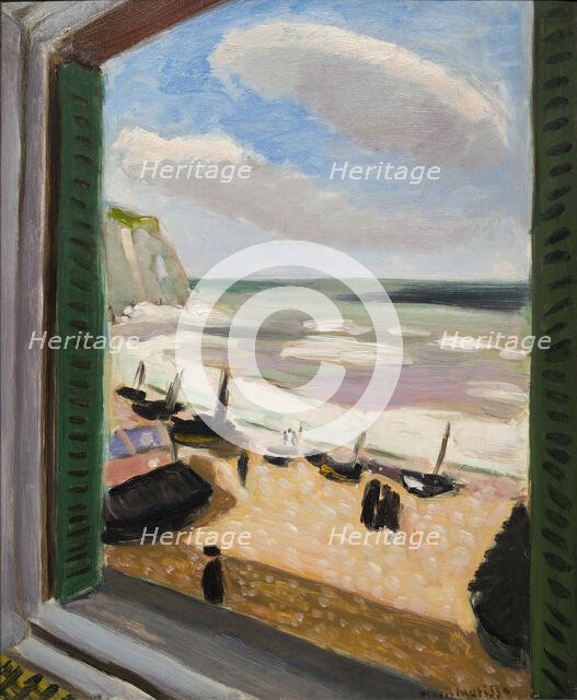 Fenêtre ouverte sur la mer à Étretat, 1920-1921. Creator: Henri Matisse.