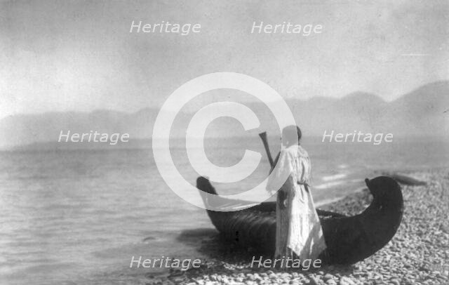 Kutenai woman, 1910, c1910. Creator: Edward Sheriff Curtis.