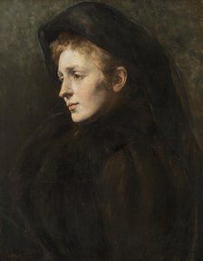Lady in Mourning, 1896. Creator: Hildegard Katerina Thorell.