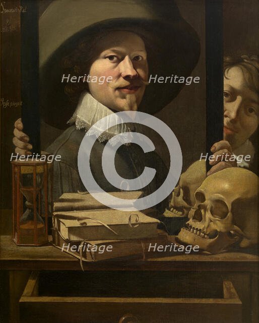 Vanitas Portrait of the Painter, 1678-1685. Creator: Antonie van Steenwinckel.