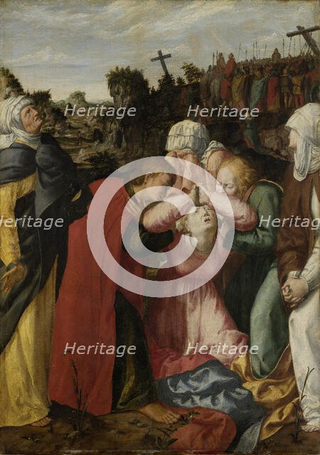 The Virgin Mary and Mourners at the Crucifixion, 1588. Creator: Philipp Uffenbach.