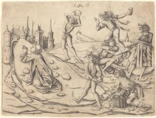 The Stoning of Saint Stephen, c. 1470. Creator: Israhel van Meckenem.