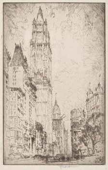 The Woolworth Building, 1915. Creator: Joseph Pennell.