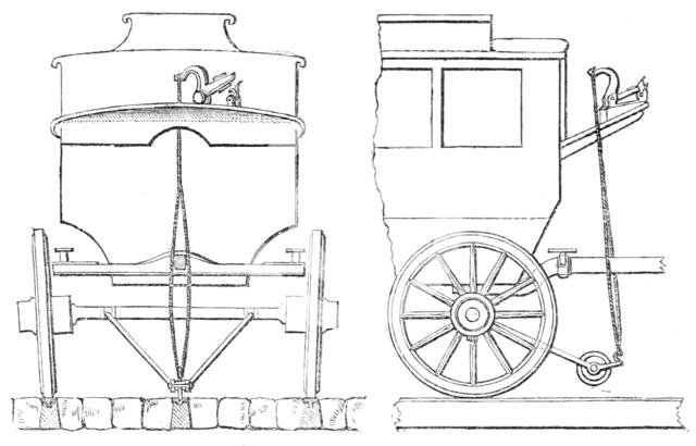 New street railway at Manchester, with omnibus perambulator, 1861. Creator: Unknown.