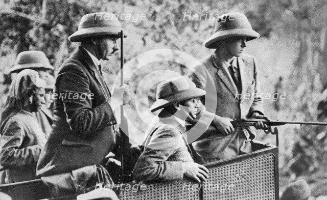 The Prince of Wales tiger shooting in Nepal, the Indian Tour, 1921. Artist: Unknown